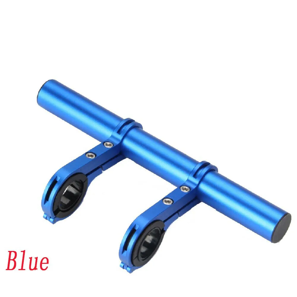 20cm Bicycle Handlebar Extended Bracket Bike Mount Bar Computer Holder Support Rack Alloy Stand Double Frame Bicycle Clip