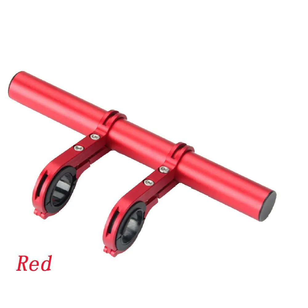 20cm Bicycle Handlebar Extended Bracket Bike Mount Bar Computer Holder Support Rack Alloy Stand Double Frame Bicycle Clip