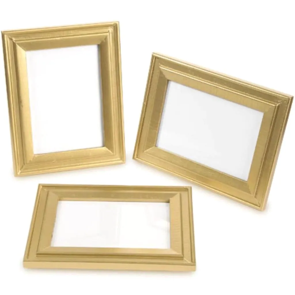 4-pc Gold Wedding Table Picture Frame Set: 3.5 x 5 inches