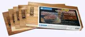 Alder Grilling Planks- 4 Pack of Flavored Barbecue Grilling Planks for Outdoor Use