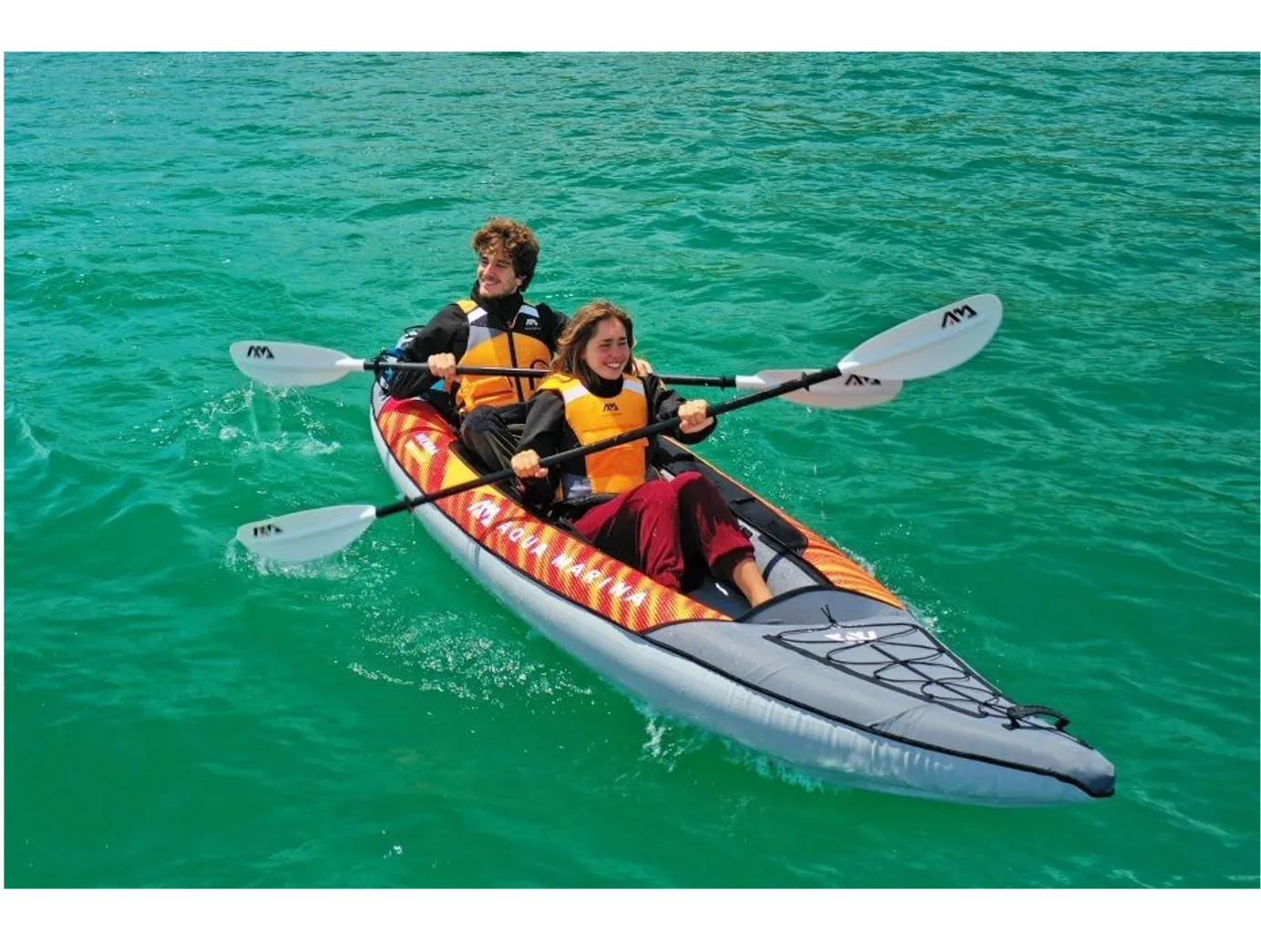 Aqua Marina Memba-390 2 Person Touring Kayak w/ Paddle Set