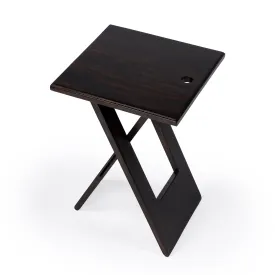 Hammond Folding Side Table in Dark Brown  2259403