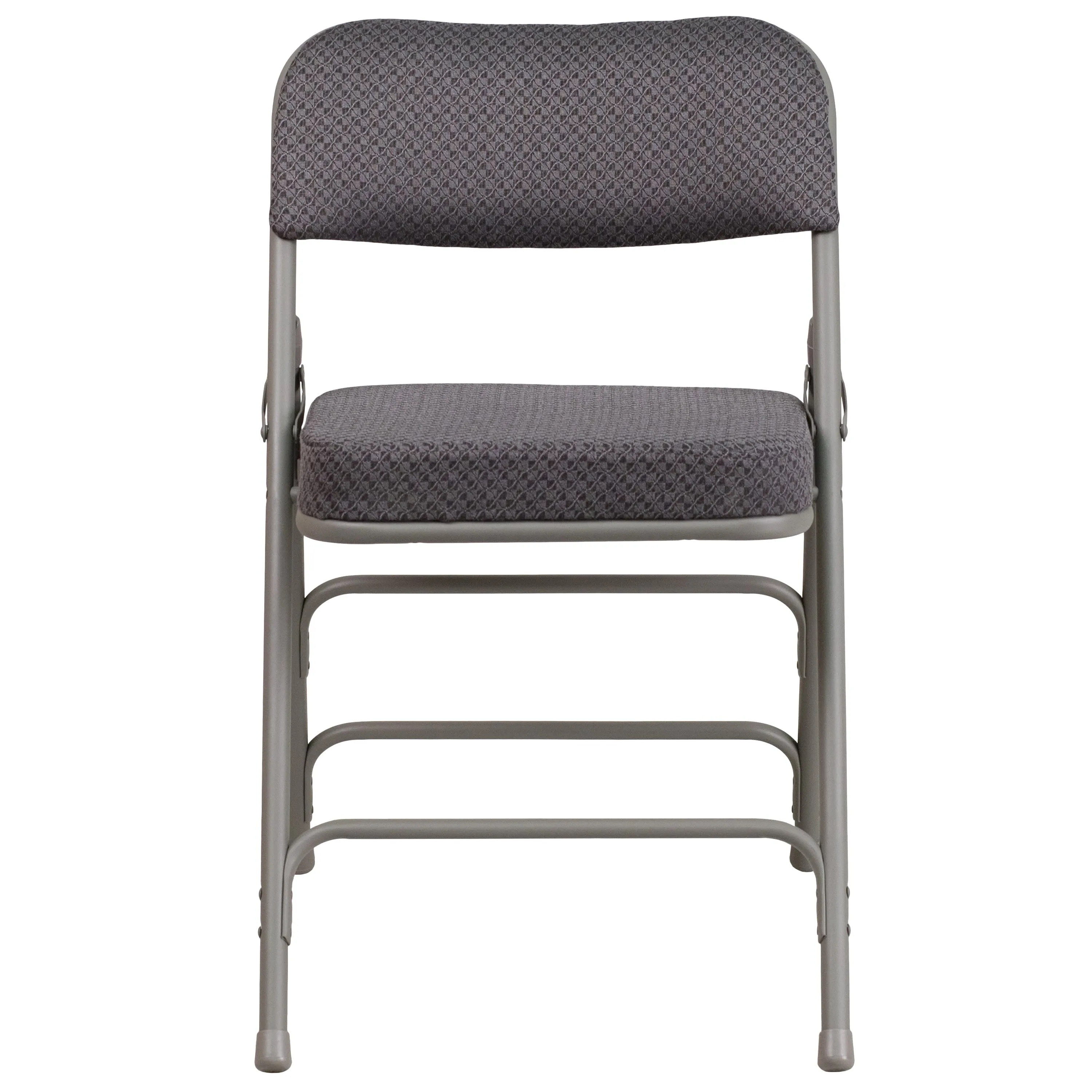 HERCULES Series 18"W Premium Curved Triple Braced & Hinged Fabric Upholstered Metal Folding Chair