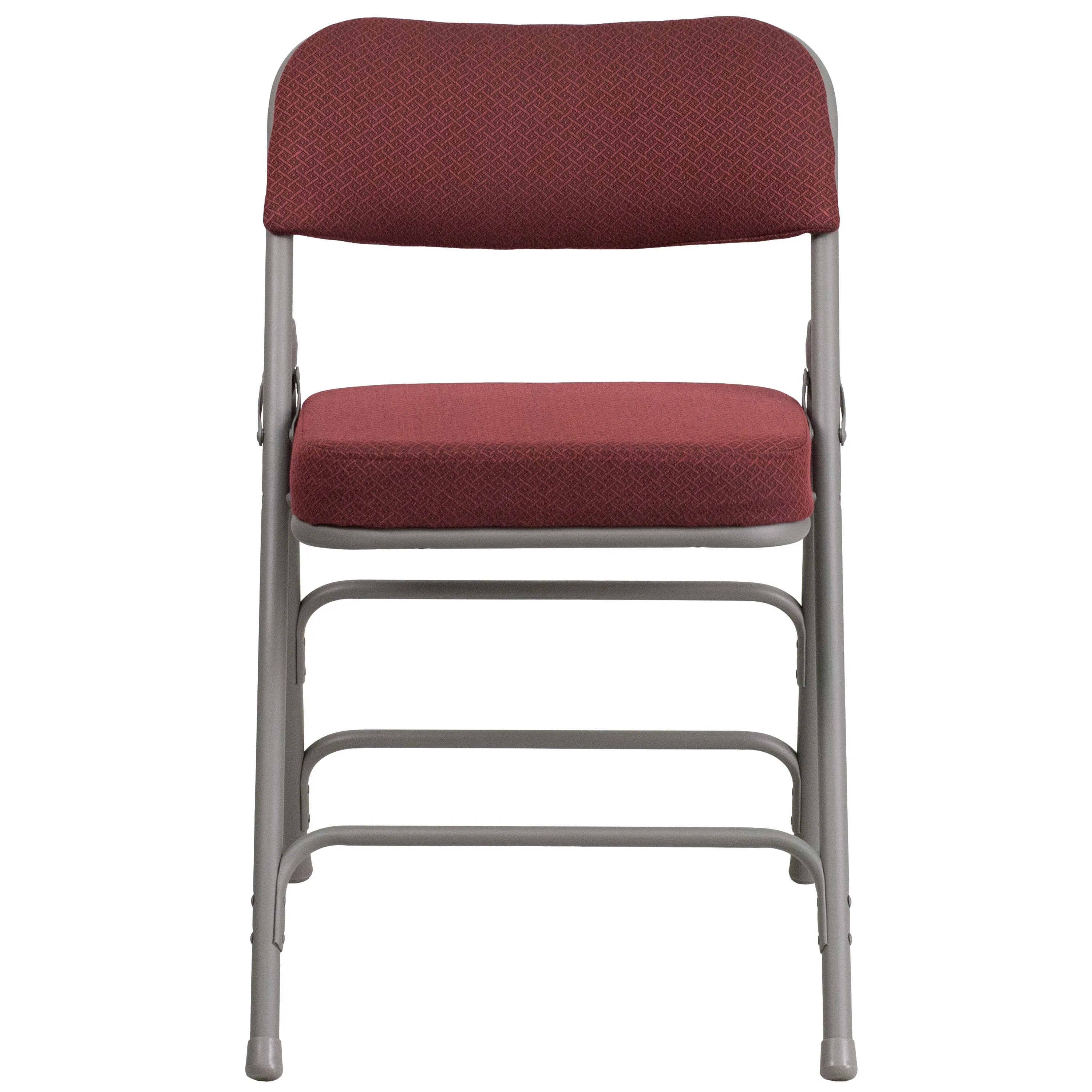 HERCULES Series 18"W Premium Curved Triple Braced & Hinged Fabric Upholstered Metal Folding Chair