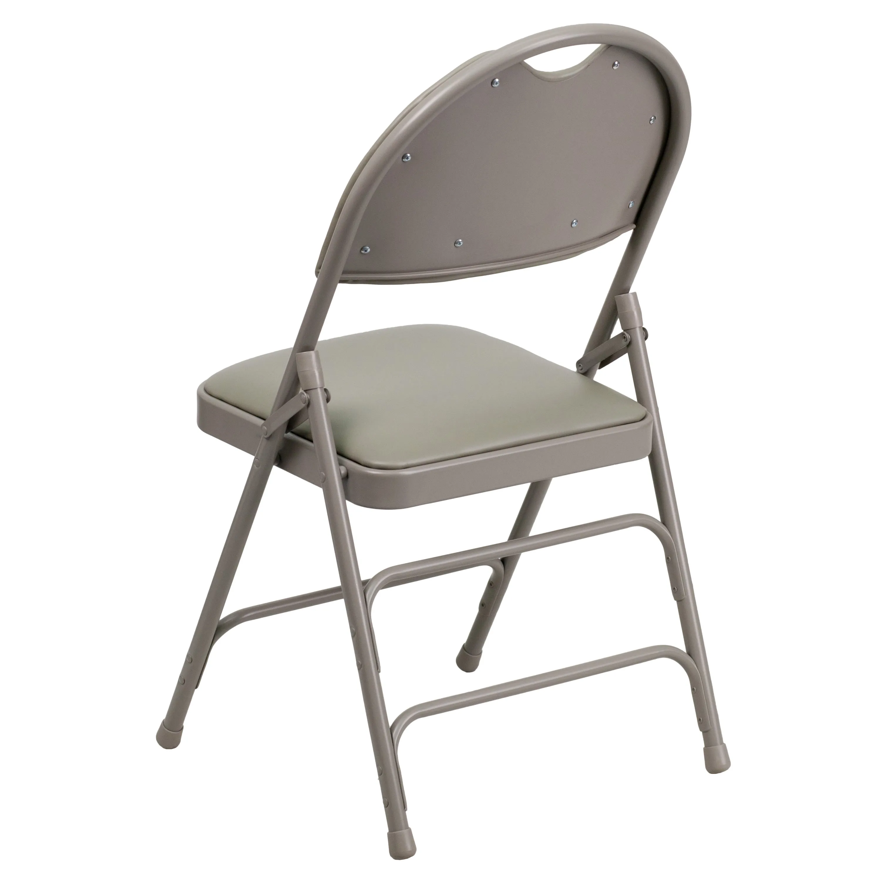 HERCULES Series Extra Large Ultra-Premium Triple Braced Metal Folding Chair with Easy-Carry Handle