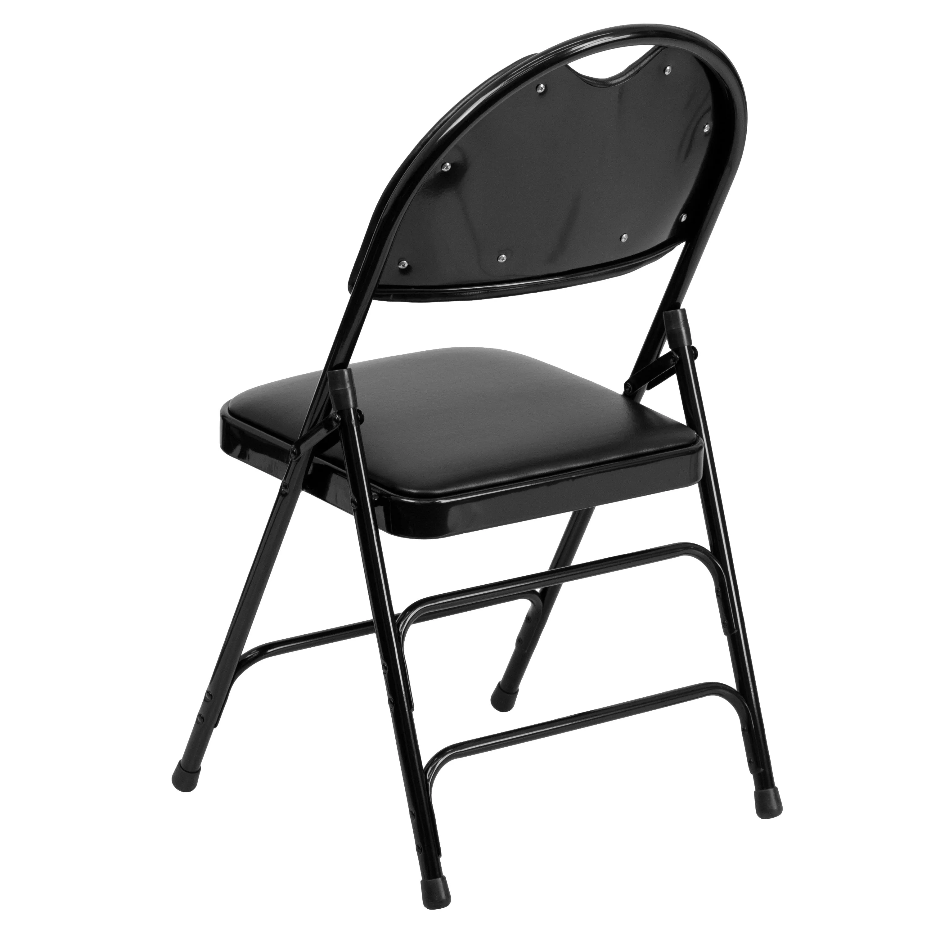 HERCULES Series Extra Large Ultra-Premium Triple Braced Metal Folding Chair with Easy-Carry Handle