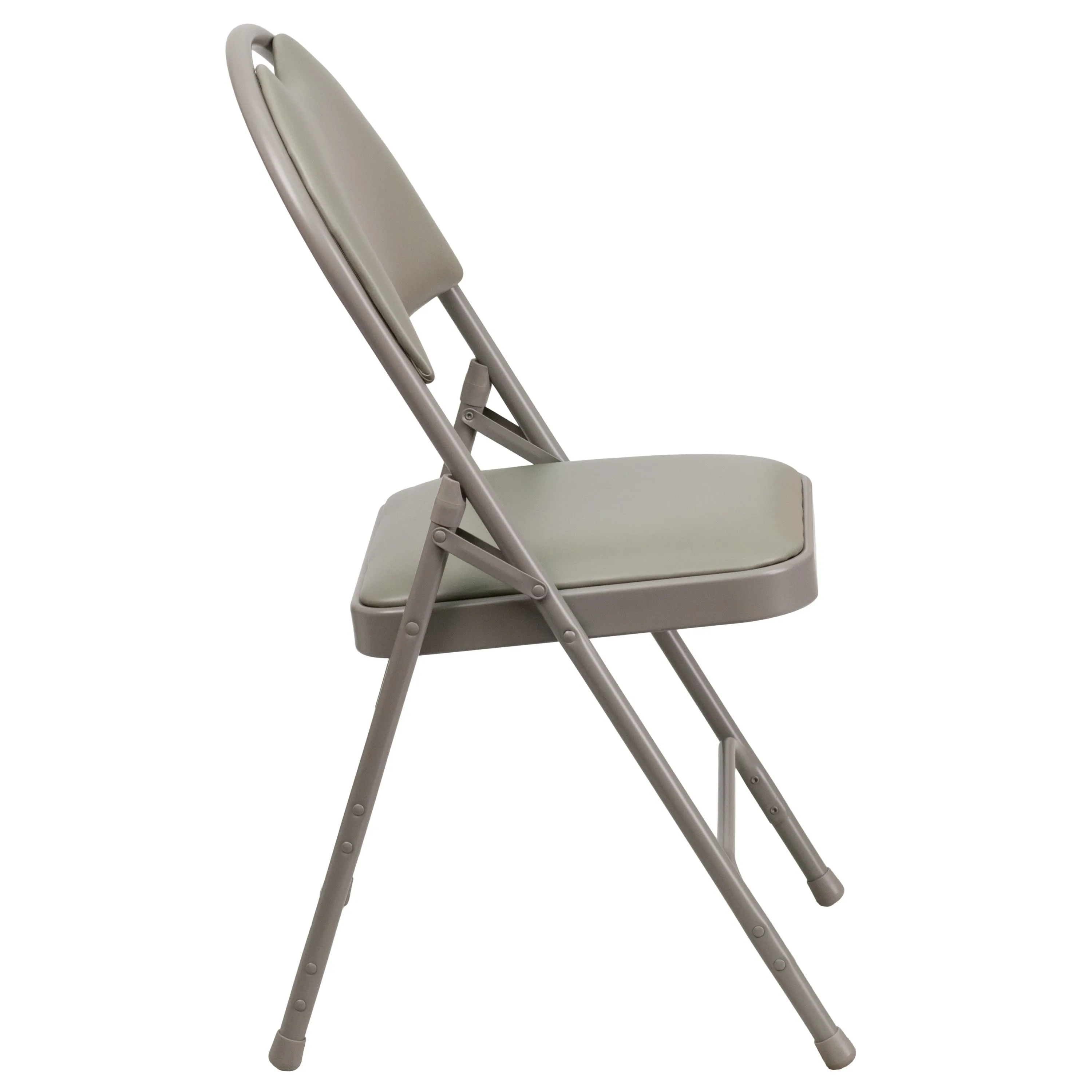 HERCULES Series Extra Large Ultra-Premium Triple Braced Metal Folding Chair with Easy-Carry Handle