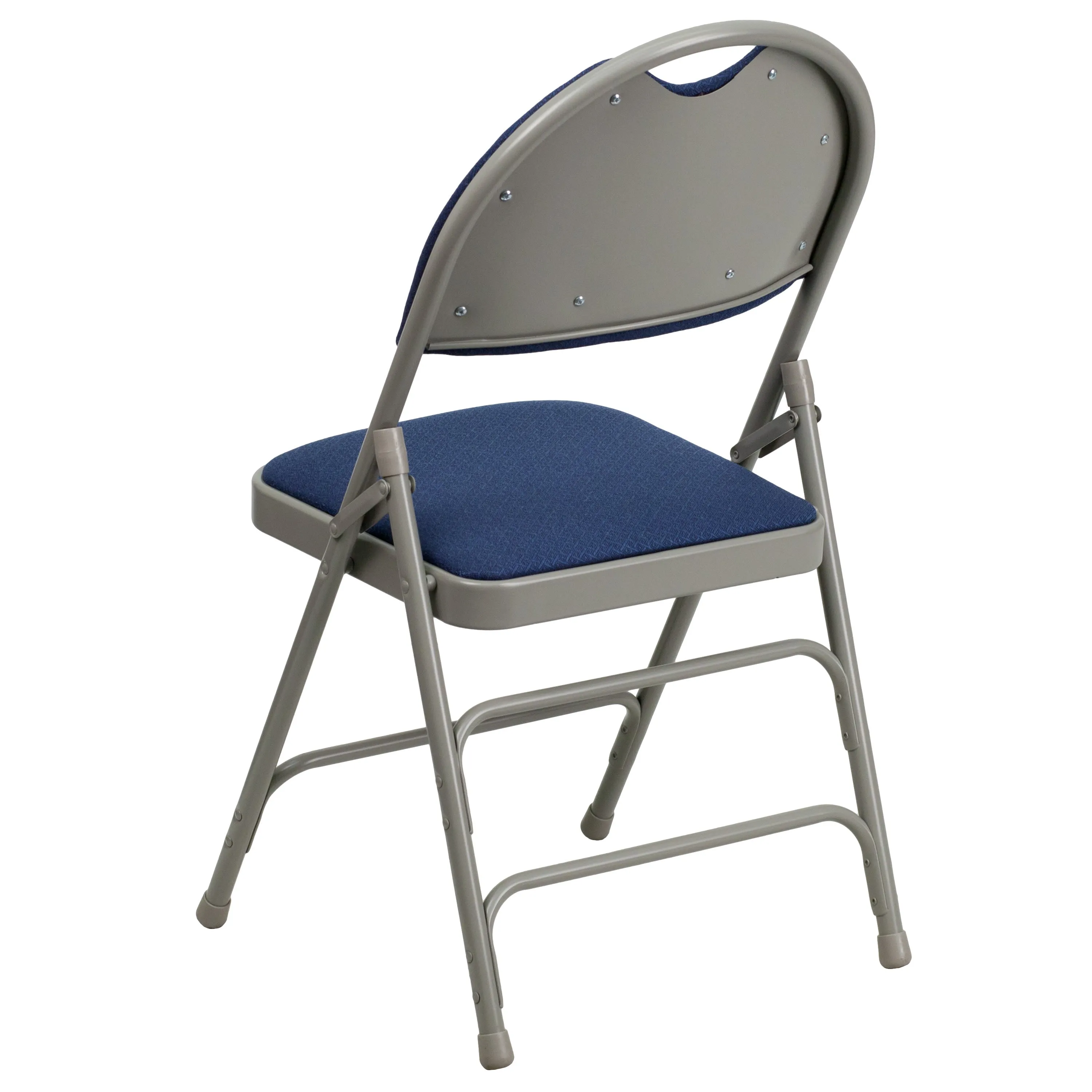 HERCULES Series Extra Large Ultra-Premium Triple Braced Metal Folding Chair with Easy-Carry Handle