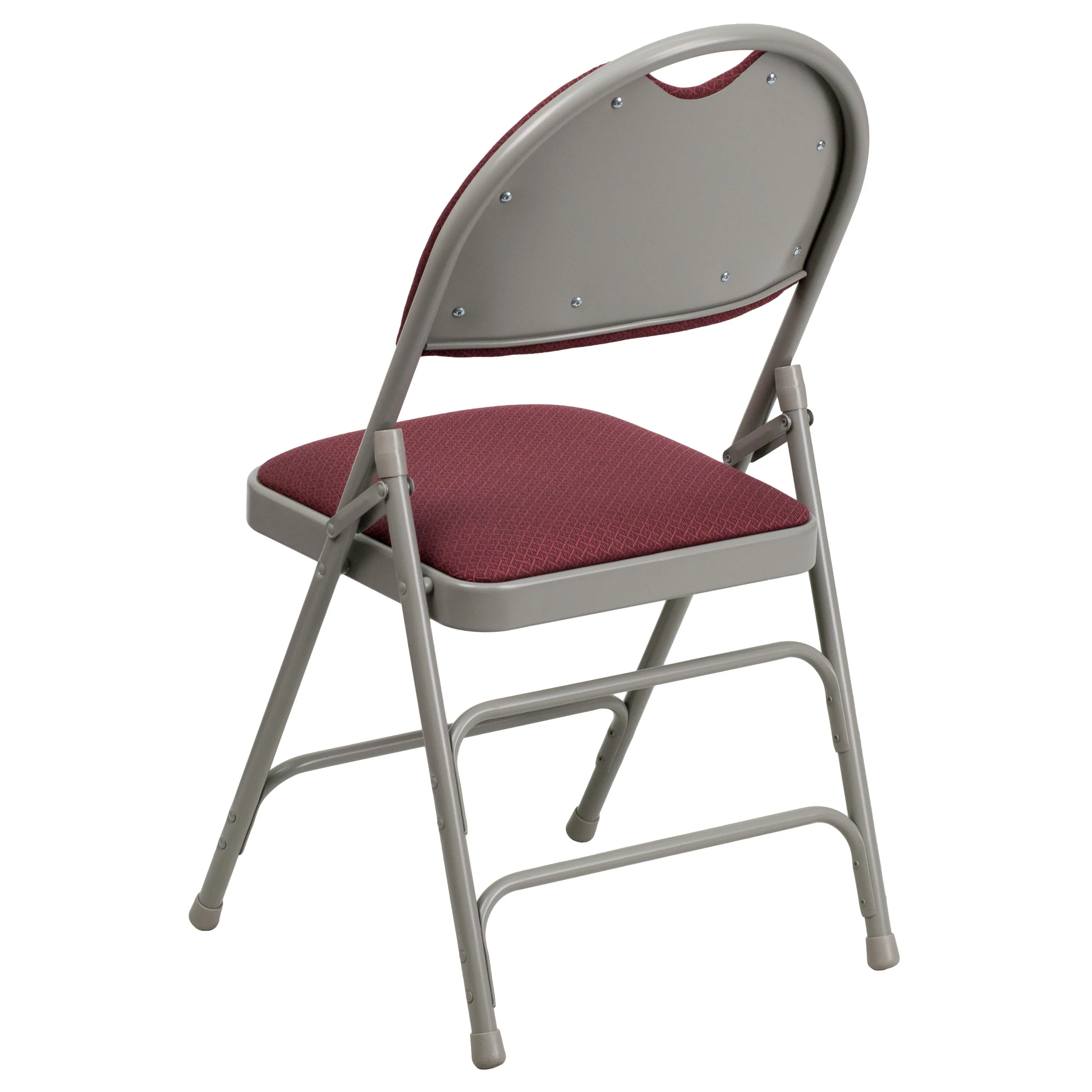 HERCULES Series Extra Large Ultra-Premium Triple Braced Metal Folding Chair with Easy-Carry Handle