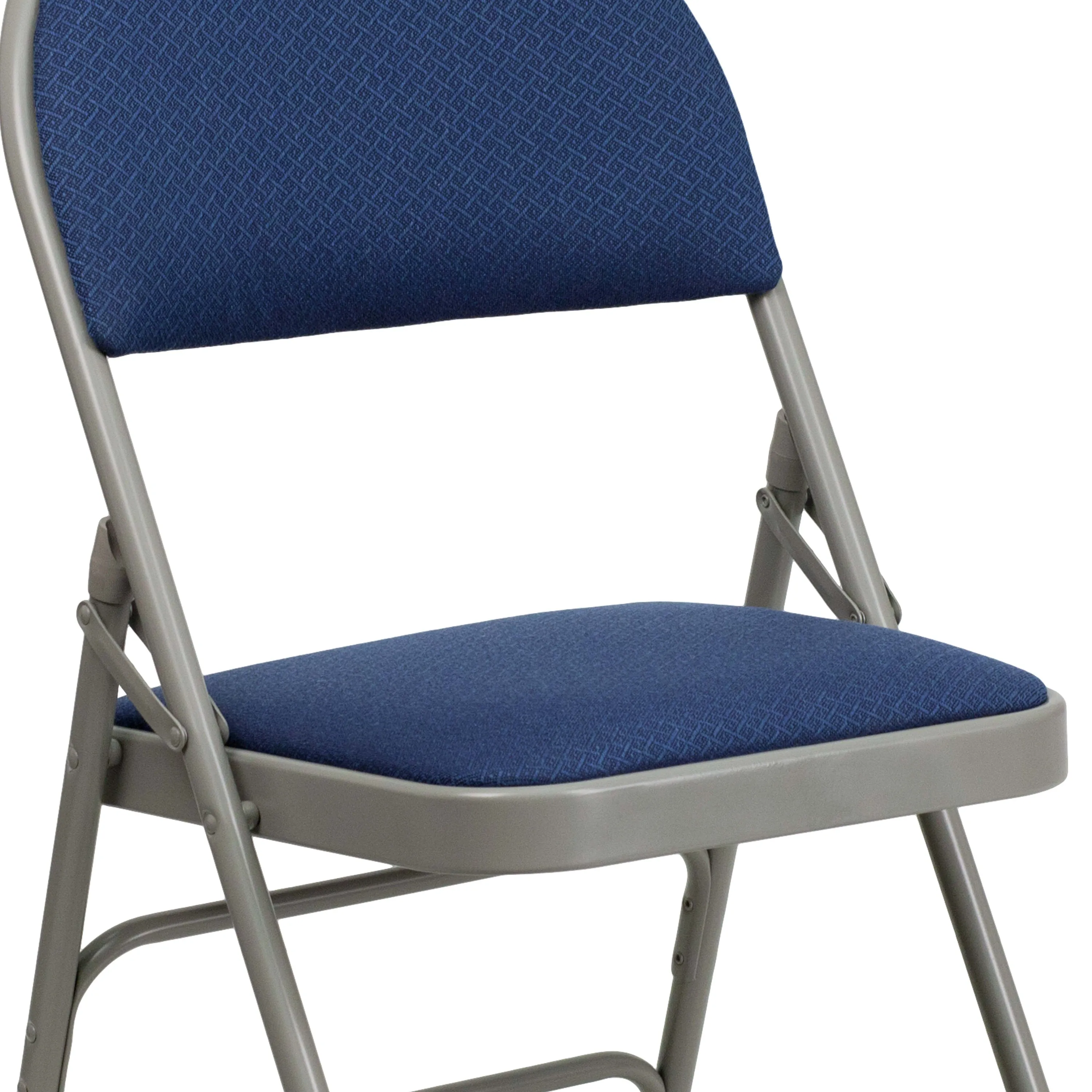 HERCULES Series Extra Large Ultra-Premium Triple Braced Metal Folding Chair with Easy-Carry Handle