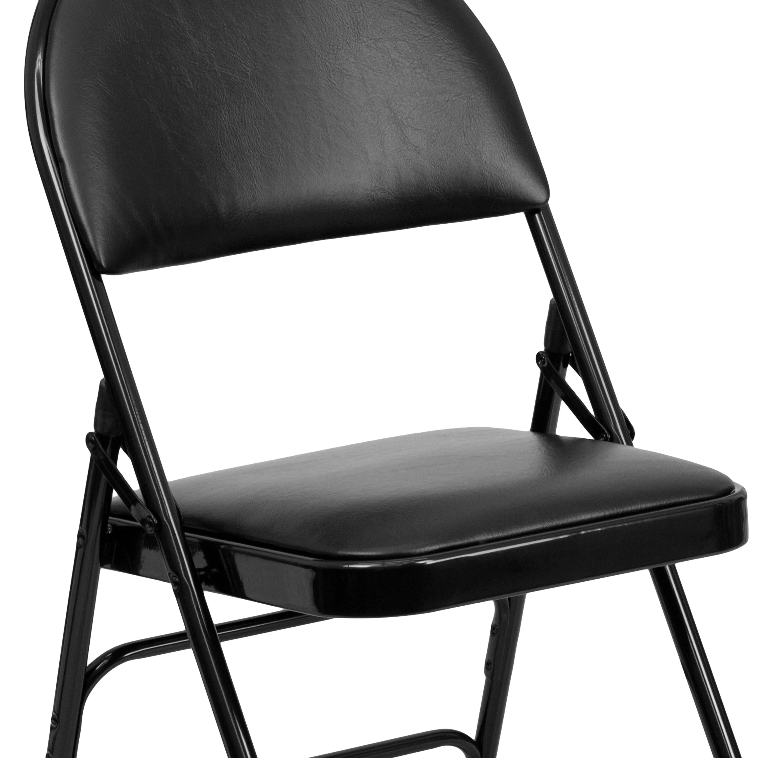 HERCULES Series Extra Large Ultra-Premium Triple Braced Metal Folding Chair with Easy-Carry Handle