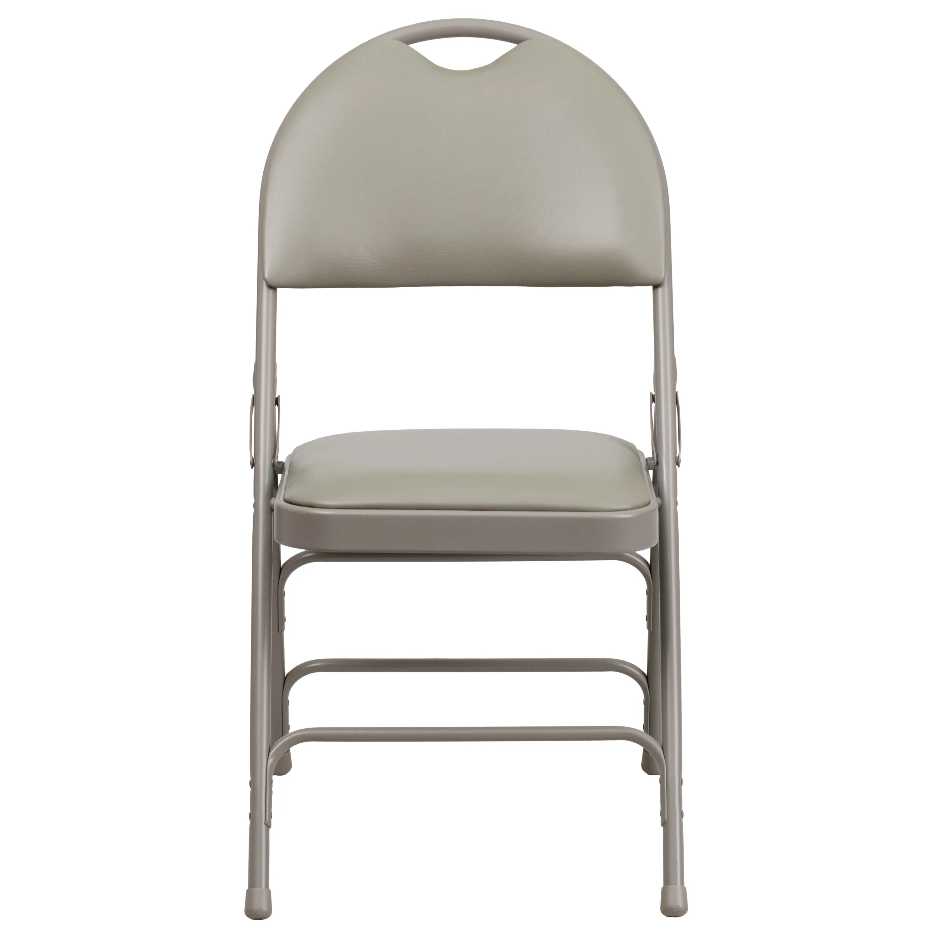 HERCULES Series Extra Large Ultra-Premium Triple Braced Metal Folding Chair with Easy-Carry Handle