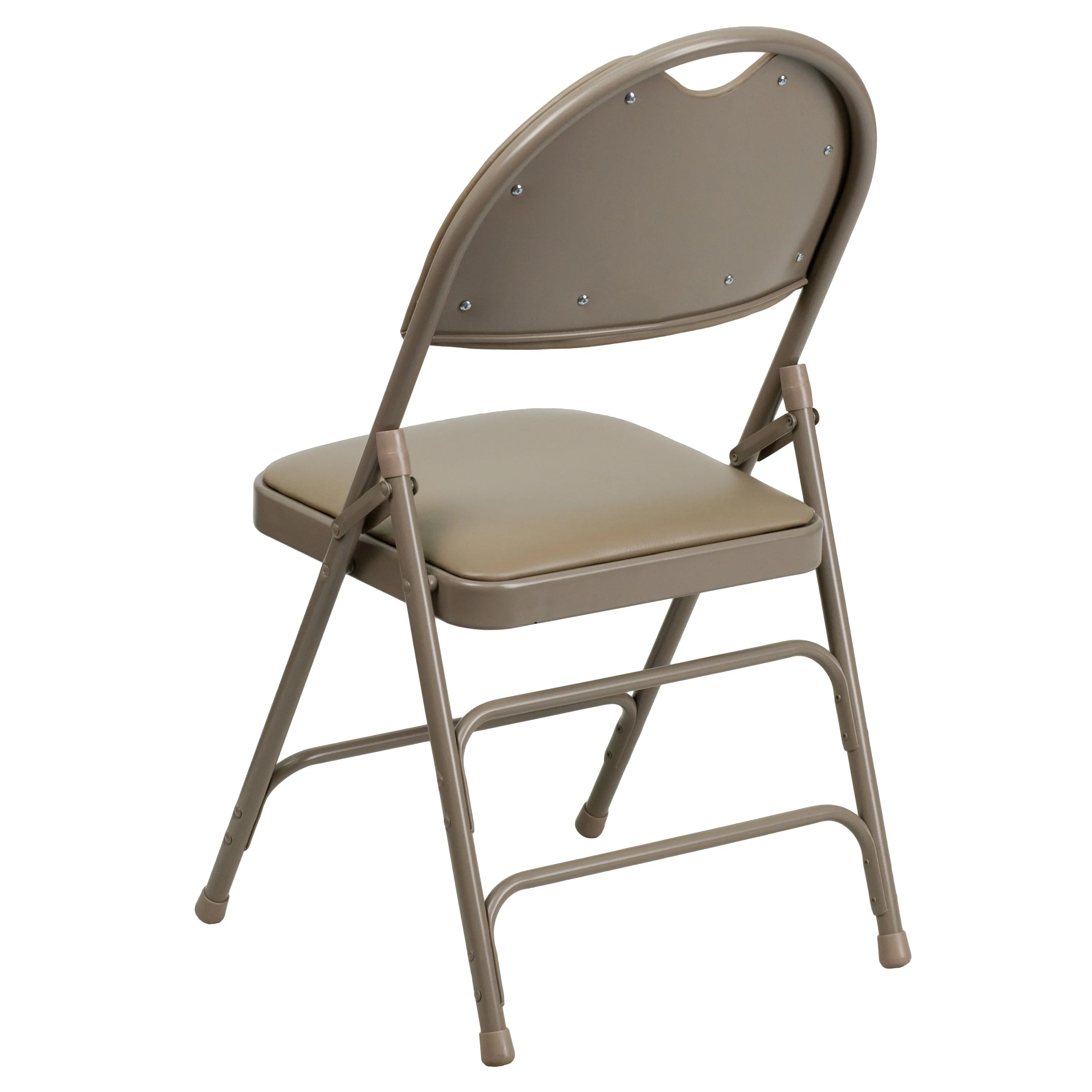 HERCULES Series Extra Large Ultra-Premium Triple Braced Metal Folding Chair with Easy-Carry Handle