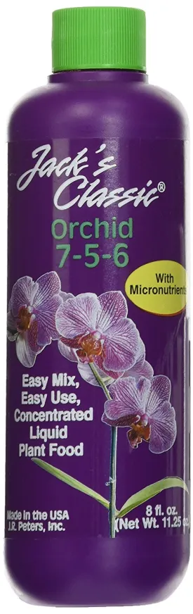 J R Peters Inc 50708 Jacks Classic Liquid Orchid Food, 8-Ounce