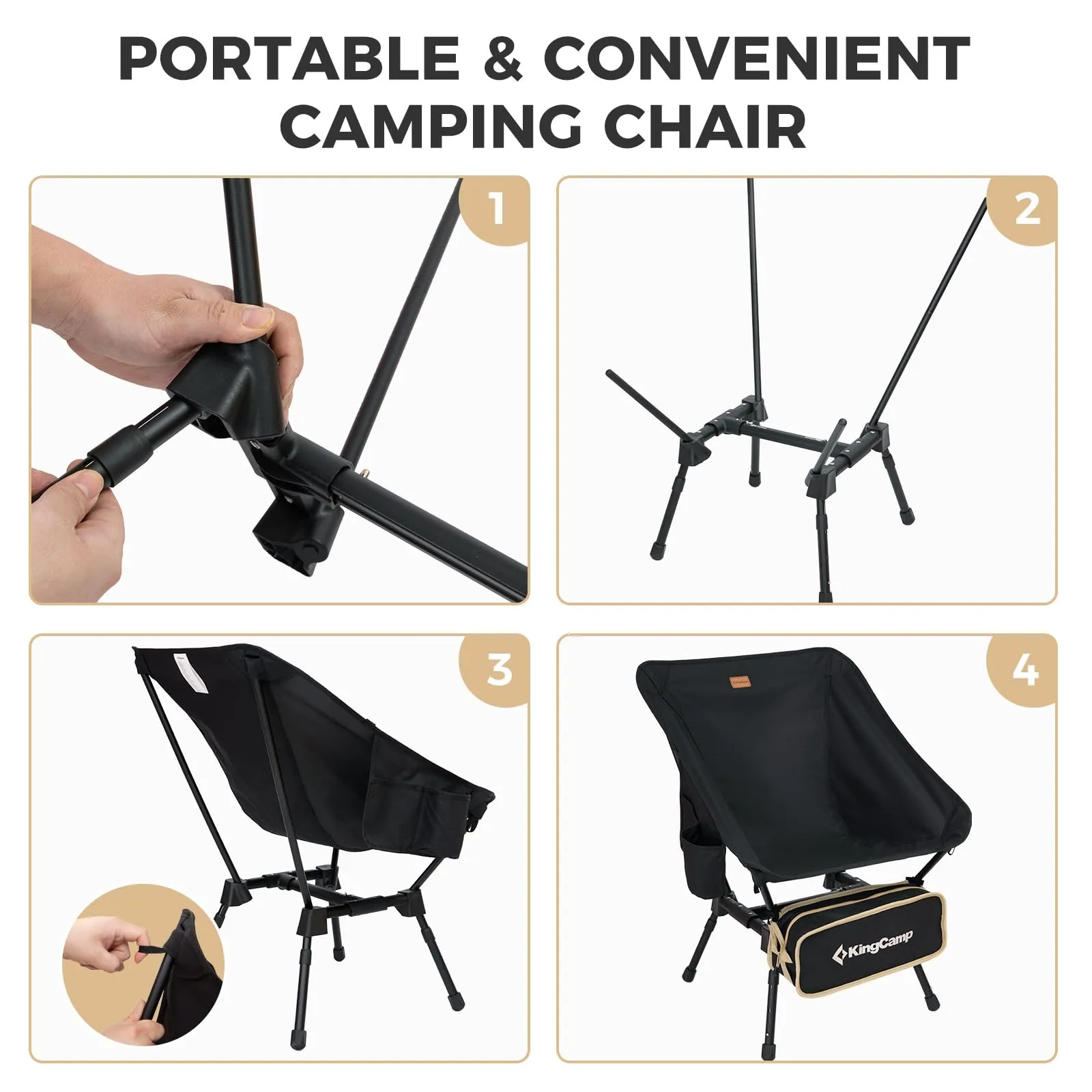 KingCamp ALOE P20 7075 Portable Lightweight Camping Chair