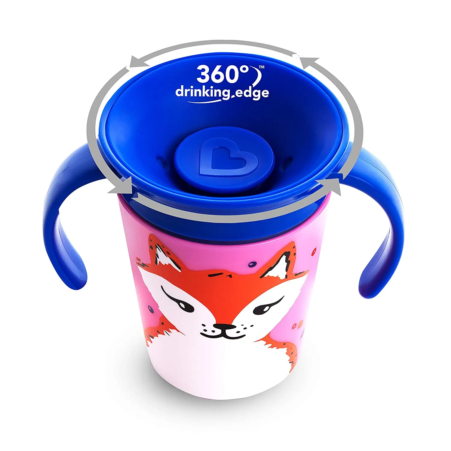 Munchkin Miracle 360 WildLove Trainer Sippy Cup, 6 Oz, Red Fox