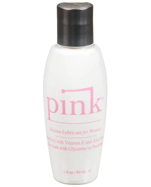 Pink Silicone Lube Flip Top Bottle