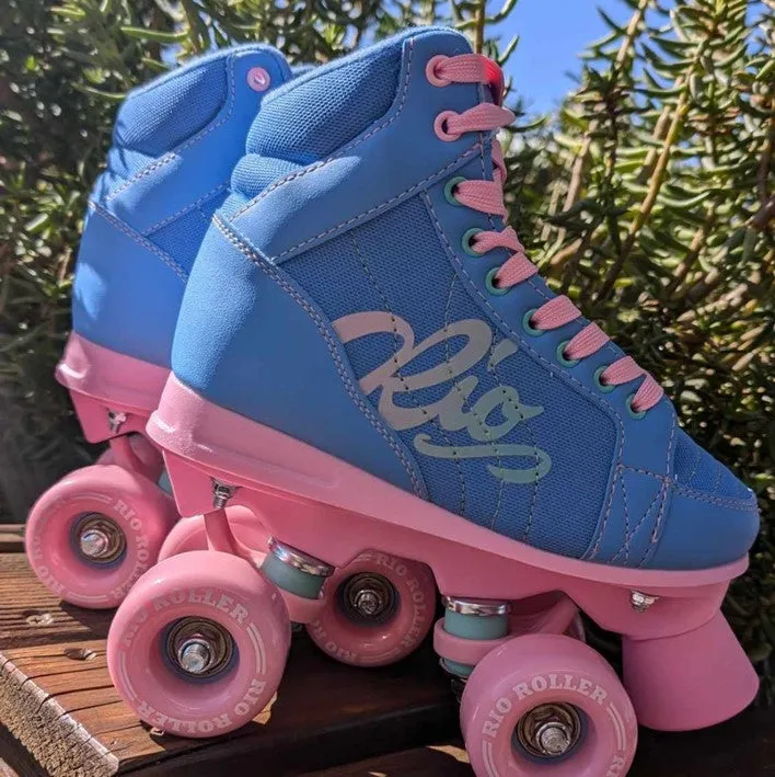 Rio Roller Lumina Blue Pink Roller Skates