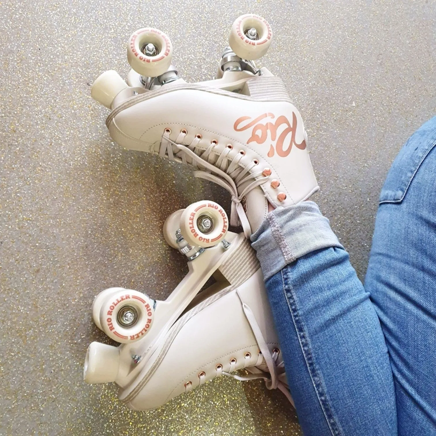 Rio Roller Rose Cream Roller Skates