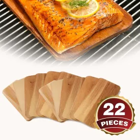 TrueFire Gourmet 22 Piece Set Cedar Grilling Plank (2nds) - Planks for Salmon, Fish, Steak, Veggies