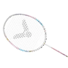 Victor Auraspeed 77F Unstrung Badminton Racket [Light Pink/Blue]